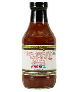 Single Bottle HOT Tim-Buck's Barbecue Sauce